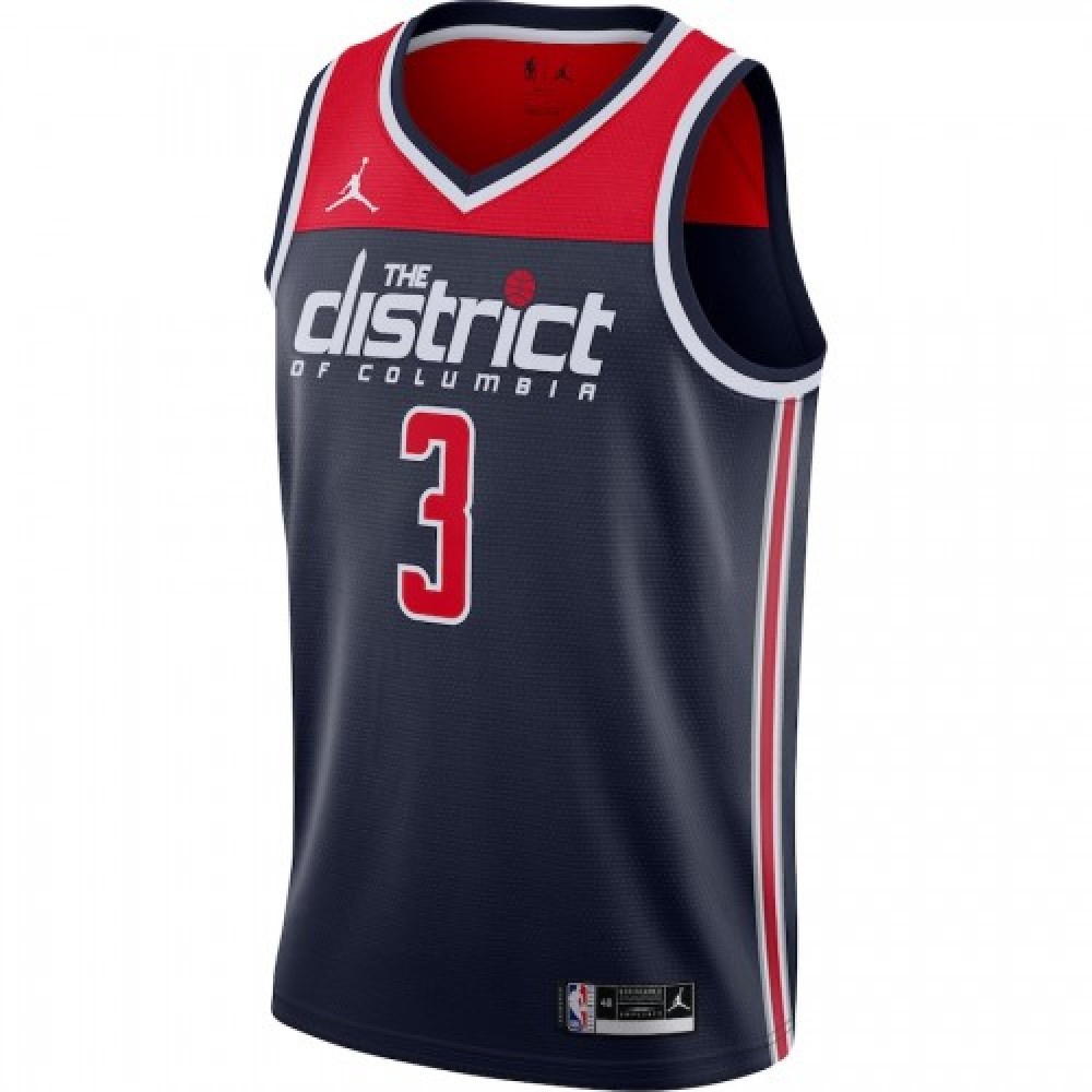 Men's Washington Wizards Bradley Beal #3 Jordan Navy 2020/21 Swingman Jersey - Statement Edition-Pro Kit Vault | Brand New 26/27 Sports Jerseys